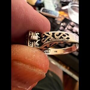 Celtic Heart Poison Ring: .925 Sterling Silver Secret Compartment Size 6.5